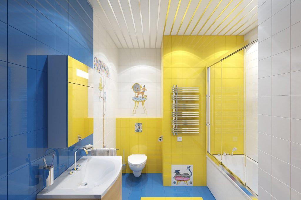 желтый цвет в ванной