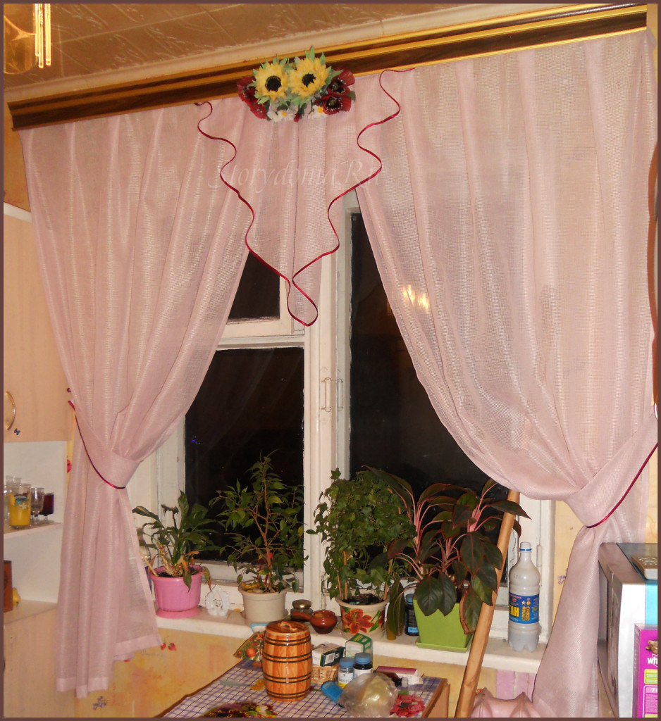 Тюль и шторы в стиле прованс на кухню