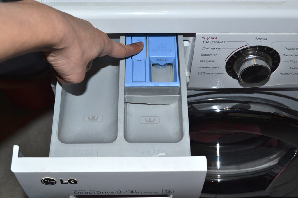 как почистить лоток стиральной машины