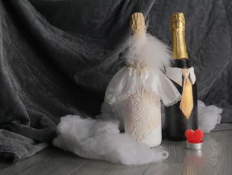 «Французская романтика» - декупаж бутылки шампанского | Сделай сам своими руками